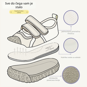 Topstar dječje ljetne sportske tenisice, prozračni mrežasti gornji dio, Velcro kopčanje, TPR potplat, jednofarbni dizajn, gornji dio: super vlakna, za djecu 1–12 godina, unisex
