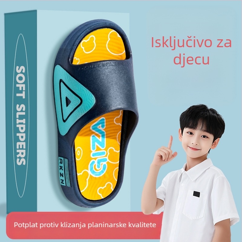 Sidadime unisex dječje sandale s PVC gornjim dijelom i EVA potplatom, prugaste, prozračne, protuklizne, ljetne sandale za djecu 7–16 godina