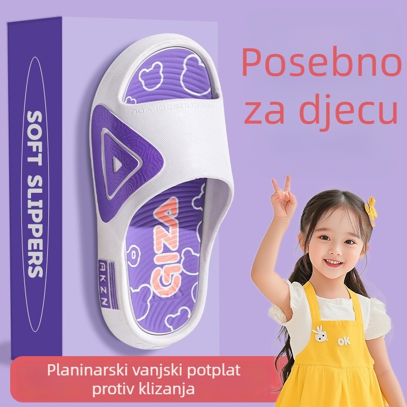Sidadime unisex dječje sandale s PVC gornjim dijelom i EVA potplatom, prugaste, prozračne, protuklizne, ljetne sandale za djecu 7–16 godina