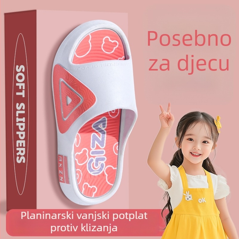 Sidadime unisex dječje sandale s PVC gornjim dijelom i EVA potplatom, prugaste, prozračne, protuklizne, ljetne sandale za djecu 7–16 godina