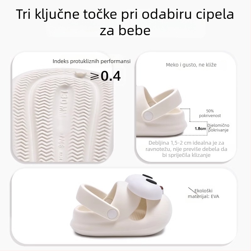 Nove dječje unutarnje sandale s protukliznim dnom i dizajnom velikih očiju za dječake i djevojčice