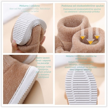 Dječje pamučne papuče s motivom psa, zatvorenim petama, kućne papuče, unisex