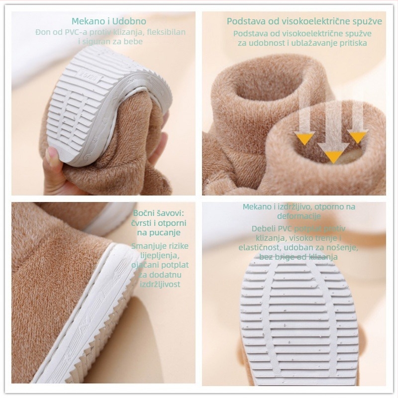 Dječje pamučne papuče s motivom psa, zatvorenim petama, kućne papuče, unisex