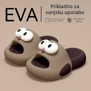 Dječje EVA papuče: Cartoon uzorak, EVA gornji dio i EVA potplat, injekcijsko oblikovanje, 1–3 godina, unutarnja/ vanjska upotreba