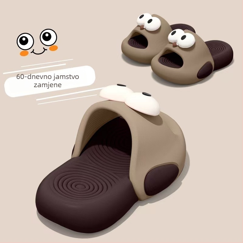 Dječje EVA papuče: Cartoon uzorak, EVA gornji dio i EVA potplat, injekcijsko oblikovanje, 1–3 godina, unutarnja/ vanjska upotreba