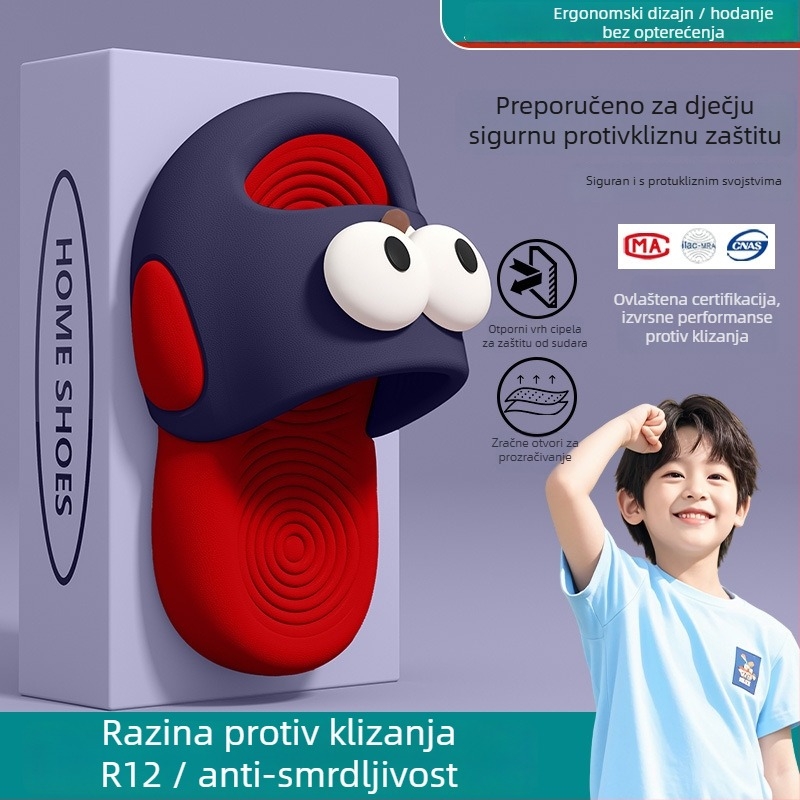 Dječje EVA papuče: Cartoon uzorak, EVA gornji dio i EVA potplat, injekcijsko oblikovanje, 1–3 godina, unutarnja/ vanjska upotreba