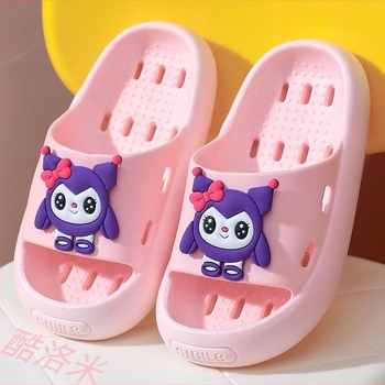 Dječje indoor papuče za djevojčice – Cartoon uzorak, PVC gornji dio i đon, brzo sušenje, protuklizne (4–12 godina)