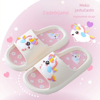 Dječje papuče za djevojčice za unutarnju upotrebu, crtana princeza, PVC gornji dio i potplat, uzrast 4–12 godina