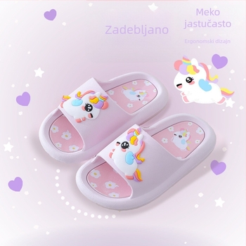 Dječje papuče za djevojčice za unutarnju upotrebu, crtana princeza, PVC gornji dio i potplat, uzrast 4–12 godina