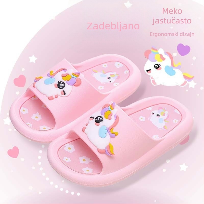 Dječje papuče za djevojčice za unutarnju upotrebu, crtana princeza, PVC gornji dio i potplat, uzrast 4–12 godina