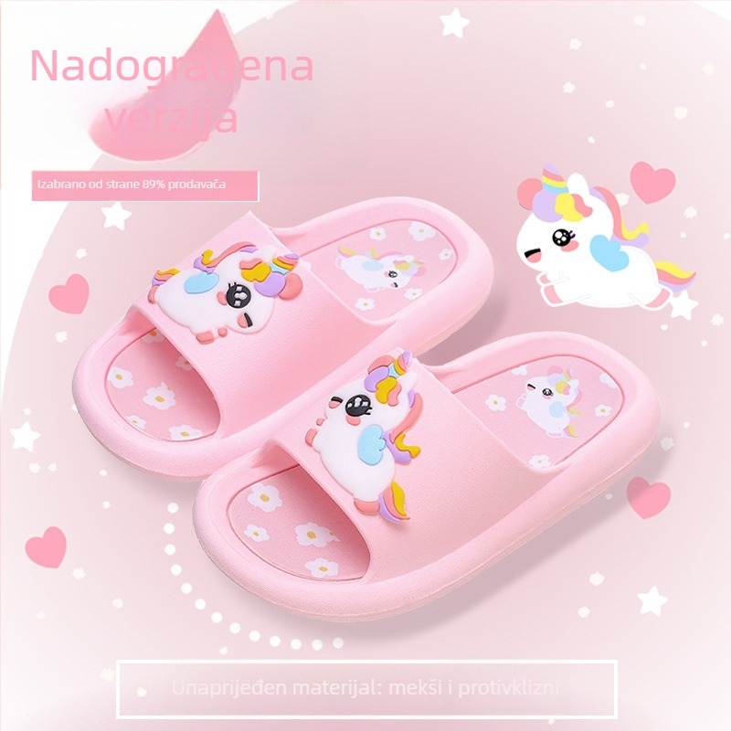 Dječje papuče za djevojčice za unutarnju upotrebu, crtana princeza, PVC gornji dio i potplat, uzrast 4–12 godina