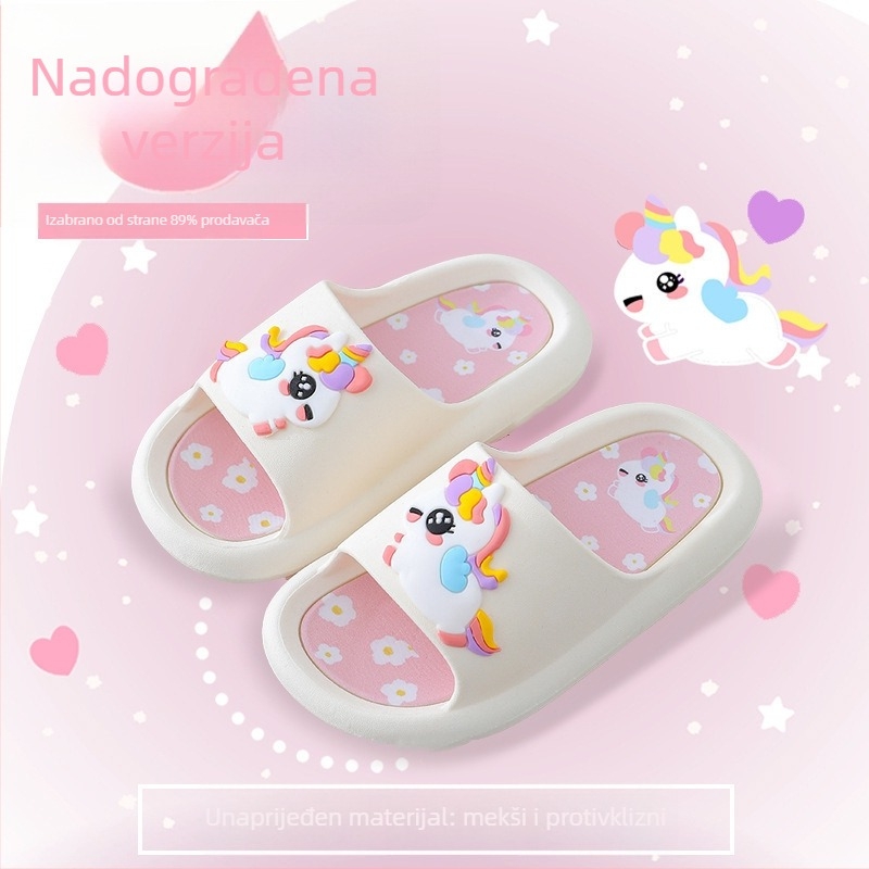 Dječje papuče za djevojčice za unutarnju upotrebu, crtana princeza, PVC gornji dio i potplat, uzrast 4–12 godina