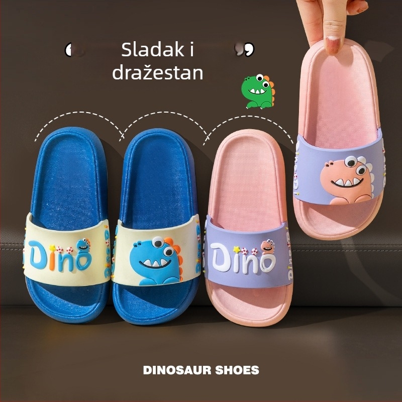 Dječje papuče za ljeto 2026 s crtanim dinosaurusom, protuklizne, za unutarnju upotrebu