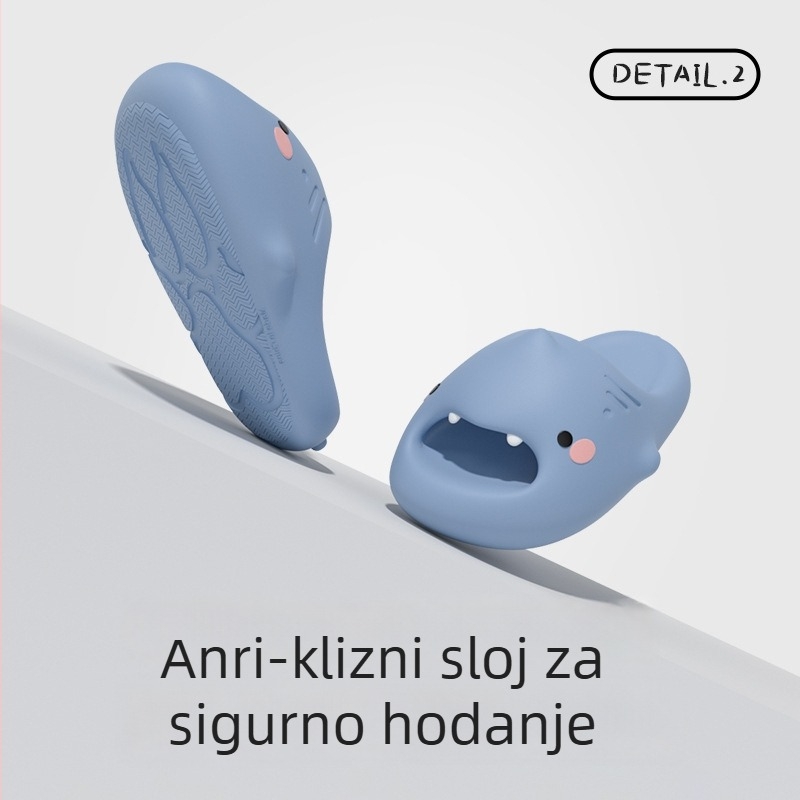 Dječje EVA sandale s motivom morskog psa, unisex, za ljeto, EVA gornji dio i potplat, uzrast 1–12 godina.