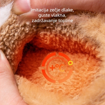 Dječje plišane papuče za zimu, unutarnja upotreba, protuklizna potplat, toplo, debela EVA potplata, crtani životinjski uzorak