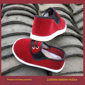 Dječje platnene cipele za proljeće i jesen, cipele za učenje hodanja, za djecu od 1 do 9 godina, ručno izrađena višeslojna potplata, protuklizne, prozračne i upijaju znoj