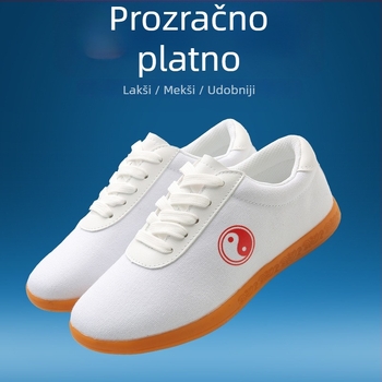 Tai Chi tenisice – Unisex platnene tenisice za borilačke vještine, potplat od kravlje tetive, protuklizne, niski gornji dio, okrugli vrh prsta