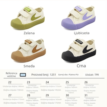Topstar dječje tenisice od platna s mekom potplatom, unisex, Velcro zatvarač, niski gornji dio, korejski stil (gornji dio: platno; ulošak: PU; potplat: tetiva teletne)