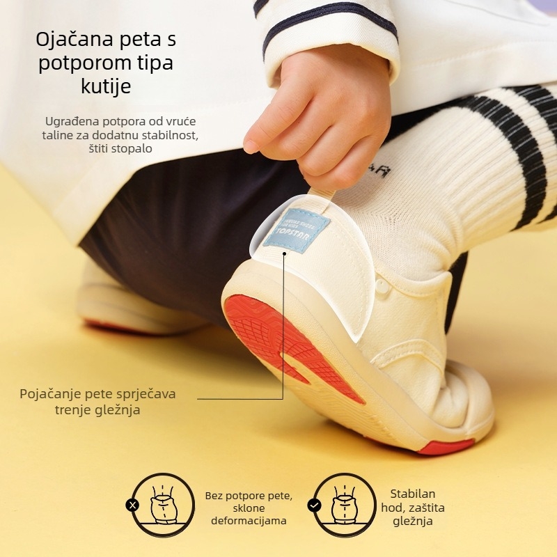 Topstar dječje platnene slip-on cipele, niski vrh, prozračna TPR potplat, unisex unutarnje cipele za proljeće i jesen, model 2066