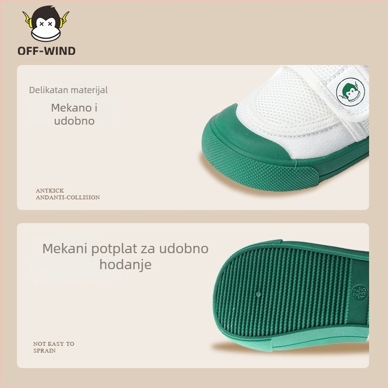 Dječje platnene tenisice s Velcro kopčanjem, mrežasti gornji dio, gumeni potplat, za uzrast 4–6 godina, unisex, unutarnja upotreba, proljeće–jesen