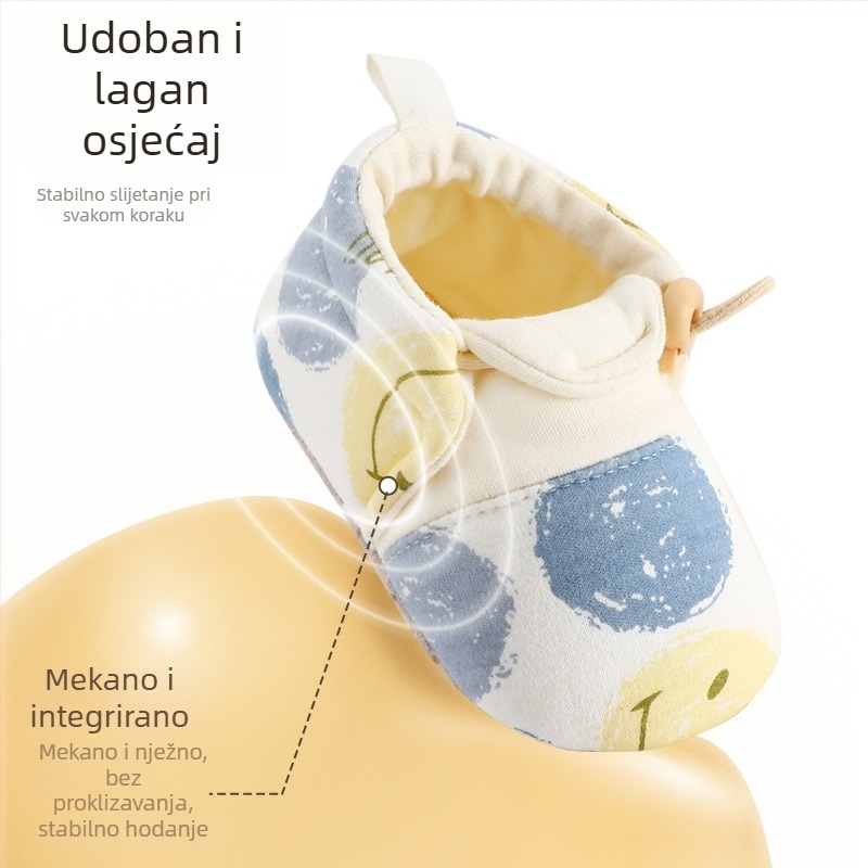 Unisex dječje cipele s mekom potplatom, 0-36 mjeseci, gornji dio od pamuka, elastična traka, niski profil, cartoon dizajn, za proljeće i jesen