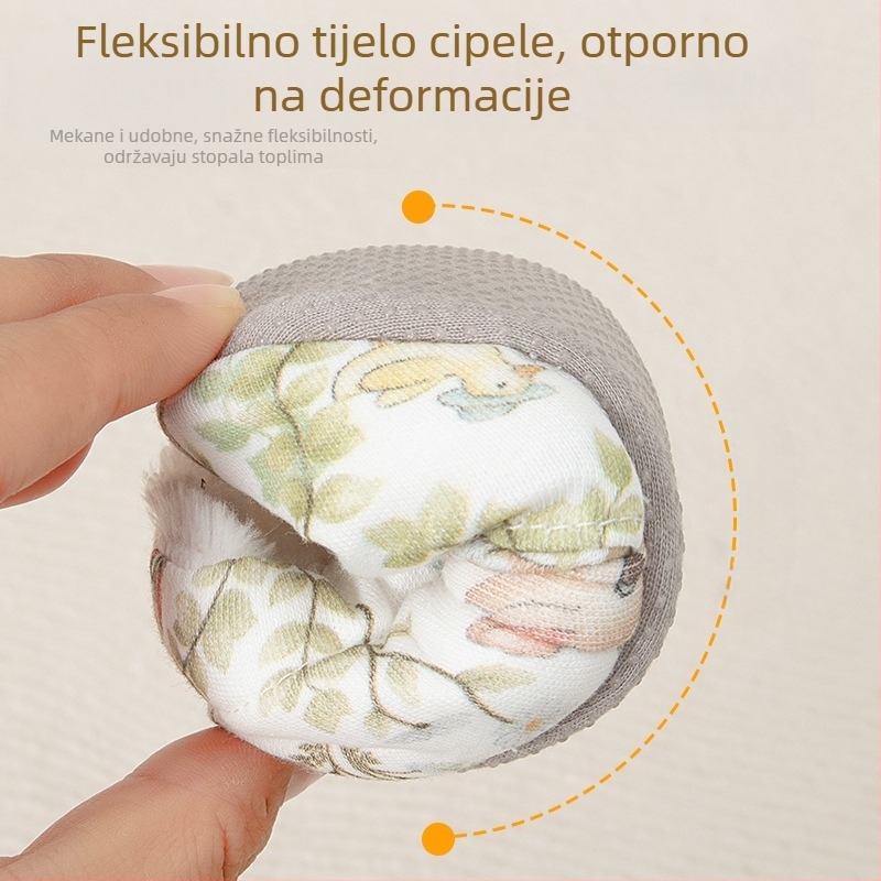 Zimske debele pamucne cipele za bebe s flis unutrašnjosti, meka podloga, tople za prve korake
