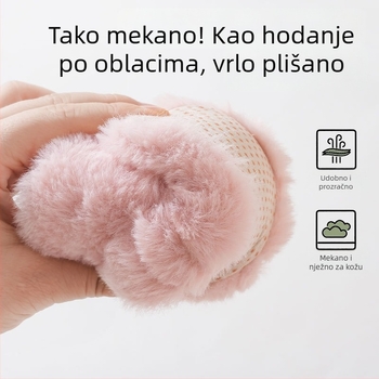 Dječje unutarnje cipelice protiv klizanja s mekanim plišastim gornjim dijelom, tople i debele, Panda crtež, Velcro zatvarač, 6–12 mjeseci, unisex