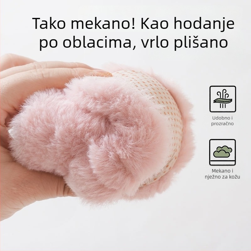 Dječje unutarnje cipelice protiv klizanja s mekanim plišastim gornjim dijelom, tople i debele, Panda crtež, Velcro zatvarač, 6–12 mjeseci, unisex