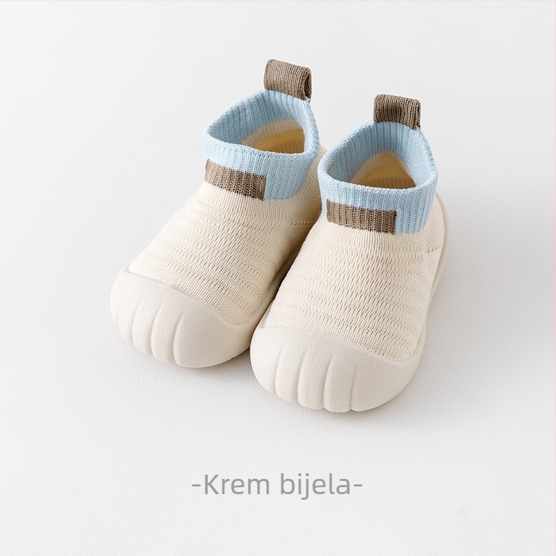 Bebine čarapaste cipele Unisex, Visoki gornji dio, Mekan đon, Protuklizne, Prozračne (Gornji materijal: Poliester; Dob: 12–36 mjeseci)