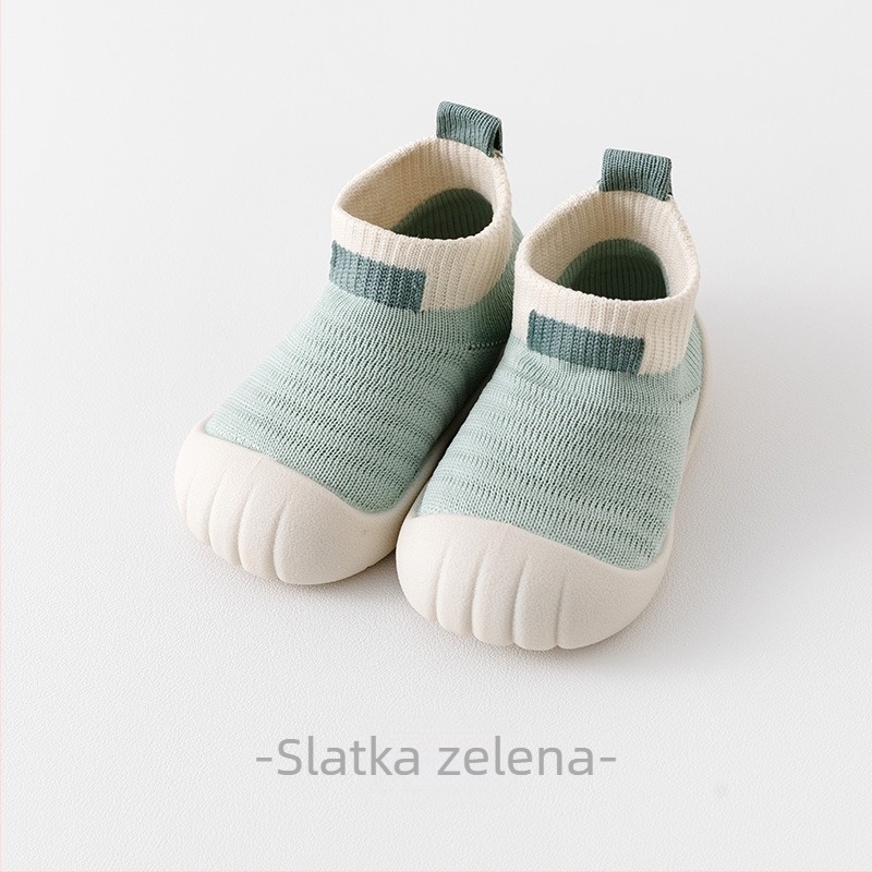 Bebine čarapaste cipele Unisex, Visoki gornji dio, Mekan đon, Protuklizne, Prozračne (Gornji materijal: Poliester; Dob: 12–36 mjeseci)