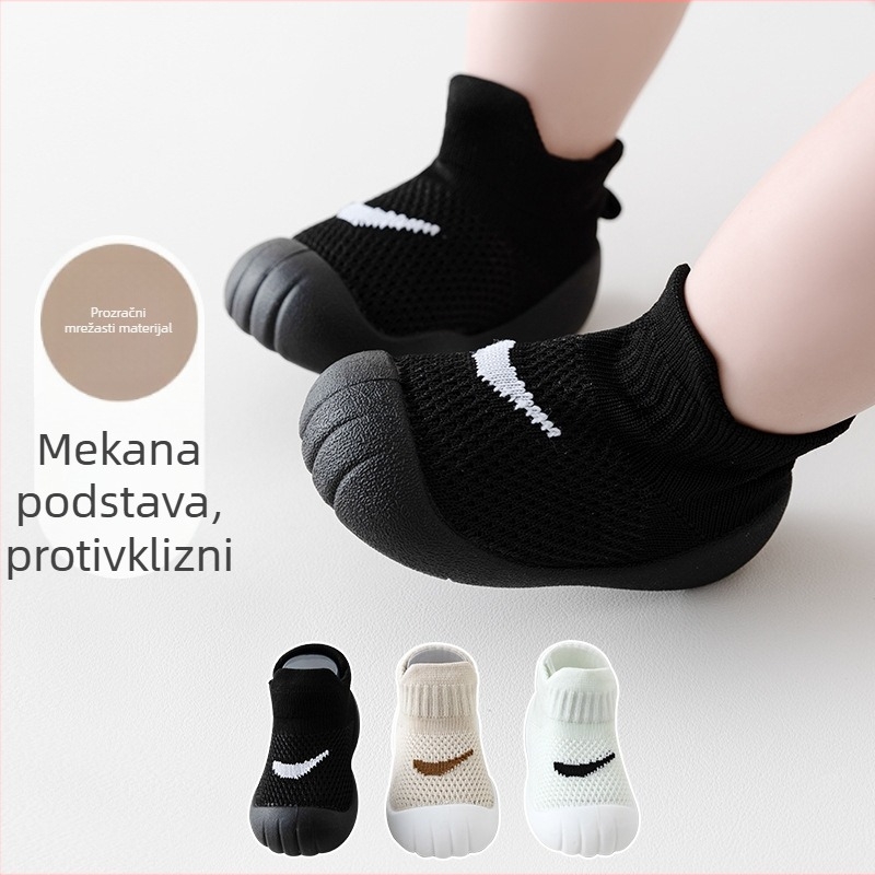 Čarape-cipele za djecu 12–48 mjeseci - prozračne, protuklizne, otporne na habanje, vodootporne - gornji dio pamuk/nylon, đon TPR