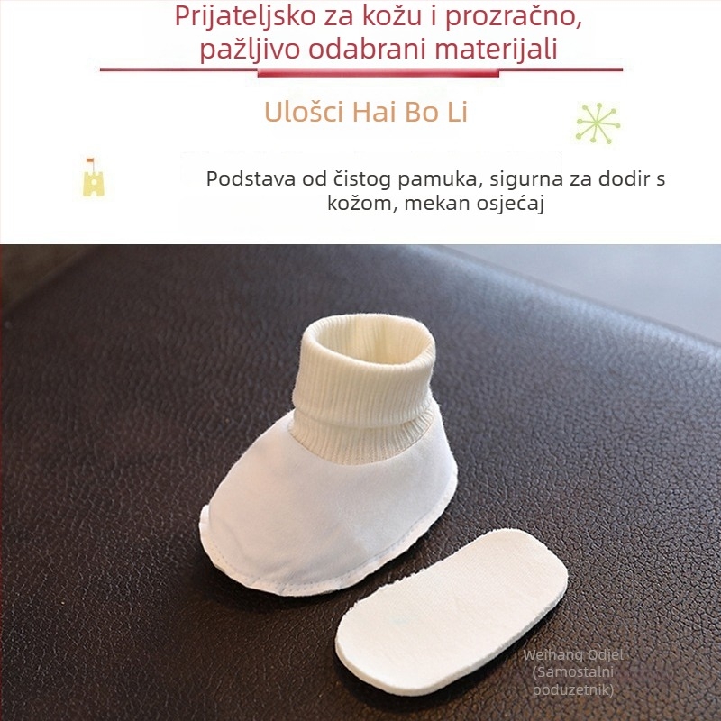 Zimske dječje cipele s mekanom dnom, set od 3 para, unisex, 6–12 mjeseci, gornji dio od kravljeg kože, protuklizne čarape