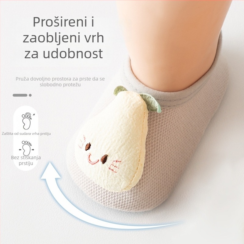 Unisex dječje cipele za učenje hodanja s PVC gornjim dijelom, prozračne, crtani uzorak, za 12-36 mjeseci