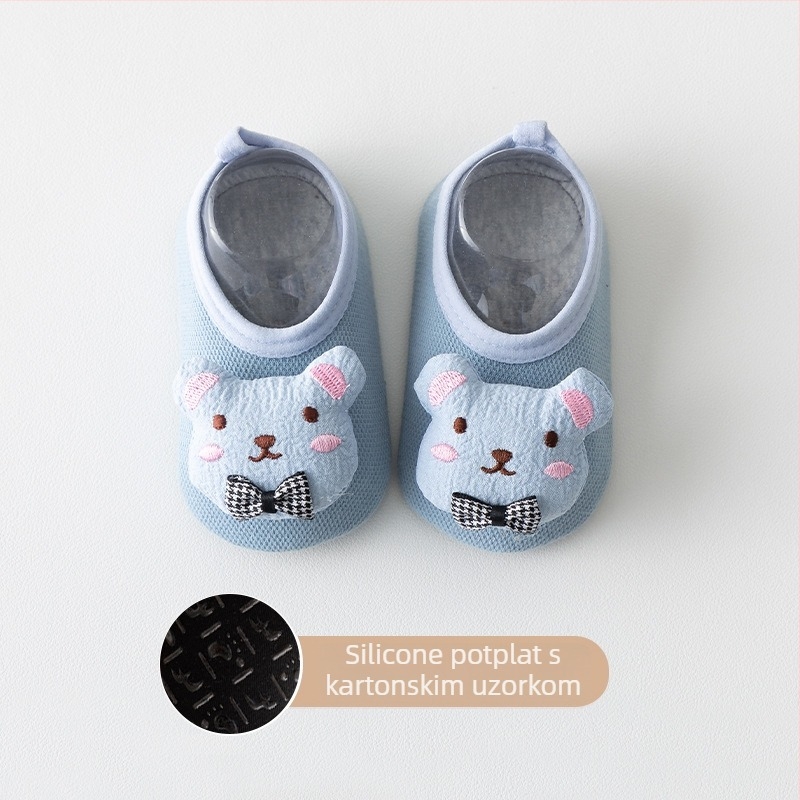 Unisex dječje cipele za učenje hodanja s PVC gornjim dijelom, prozračne, crtani uzorak, za 12-36 mjeseci