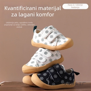 Unisex cipele za bebe i malu djecu, protuklizne, otporne na habanje, mekana potplat, prozračne, s Velcro zatvaračem, uzrast 0-3 godina