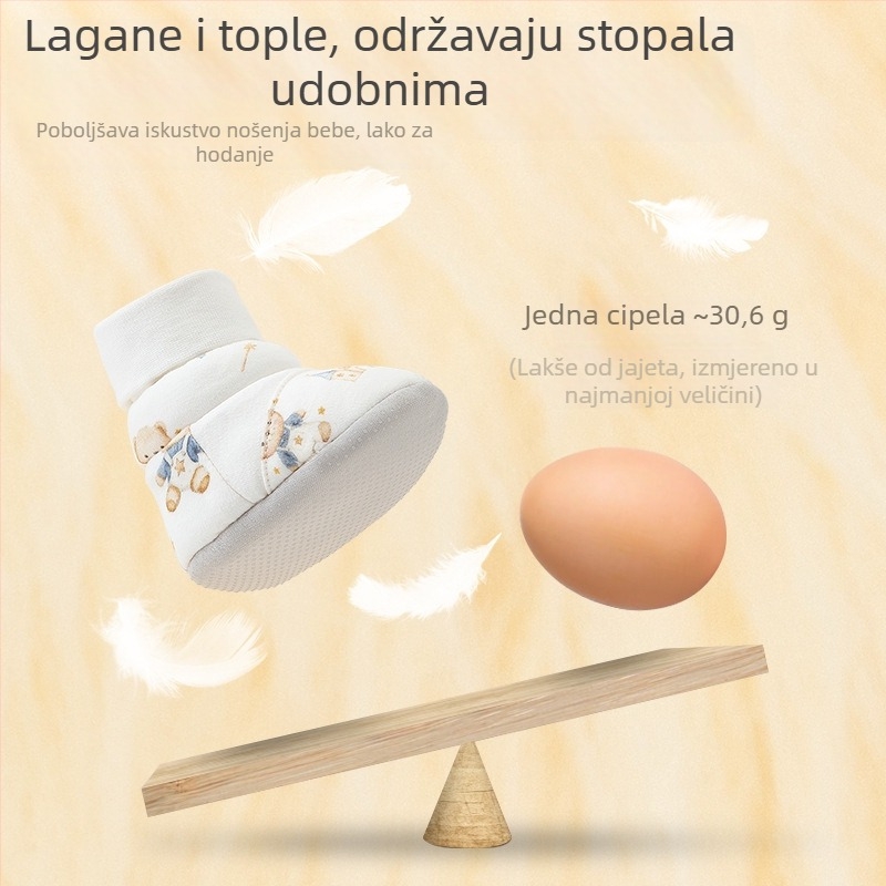 Zimske debele cipele za bebe od pamuka s plišem, mekane potplate, visok gornji dio, za novorođenčad i dojenčad