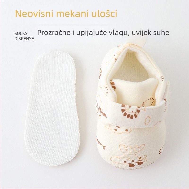Cheatte tople dječje tenisice za hodanje jesen s karikaturnim uzorkom protuklizna mekana unutarnja podloga Velcro kopčanje niski gležanj za dob 12–36 mjeseci