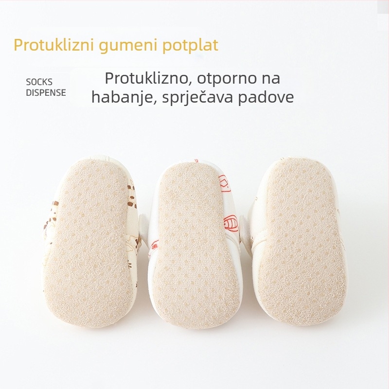 Cheatte tople dječje tenisice za hodanje jesen s karikaturnim uzorkom protuklizna mekana unutarnja podloga Velcro kopčanje niski gležanj za dob 12–36 mjeseci