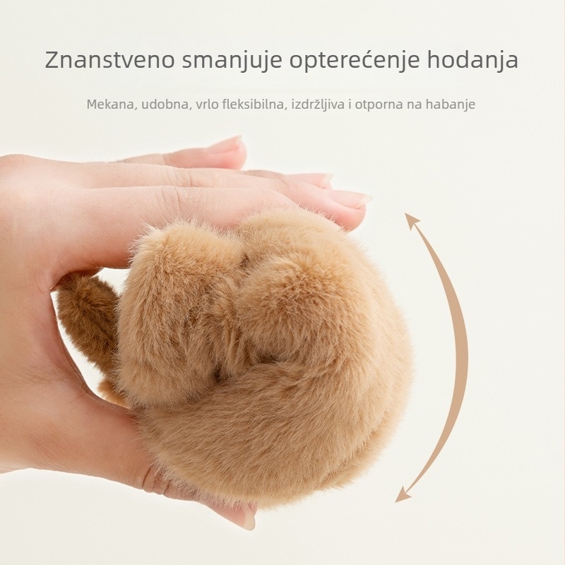 Dječje čarapne cipele s mekanom podlogom, 12–36 mjeseci, gornji materijal: koralni flis/polarni flis, zimski 2024