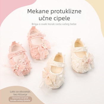 Set cipki za bebe s cvjetnom trakom za kosu – mekana podloga za prve korake