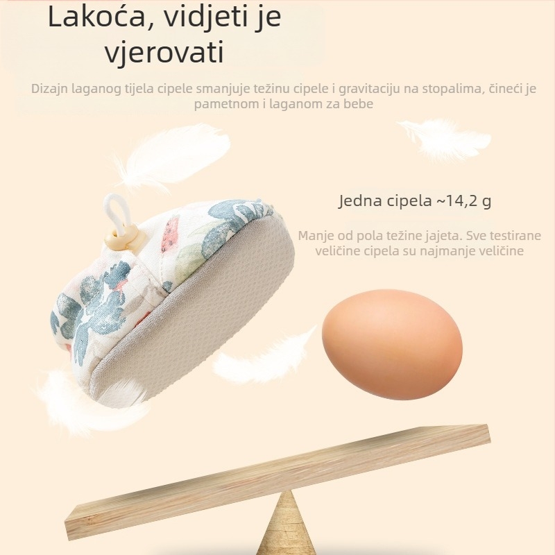 Dječje cipele s mekanom potplatom, 0–36 mjeseci, unutarnja upotreba, pamuk, unisex, proleće-jesen dizajn, prozračnost, protuklizne potplate