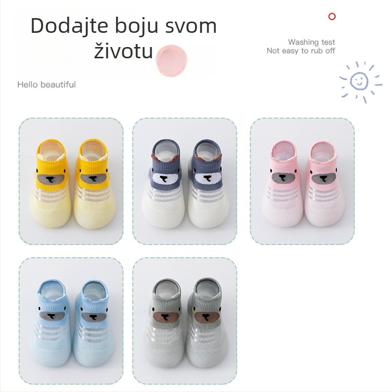 Dnevne udobne cipelice za bebe, bijele za dob 0–3 godine, unutarnje ljetne cipelice s cartoon motivom, prozračne i svestrane