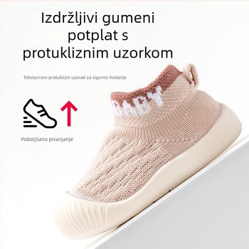 Jingqi dječje cipele i čarape, proljeće–jesen stil, protuklizne s mekanom potplatom, za dob 12–36 mjeseci, unutarnja i vanjska upotreba
