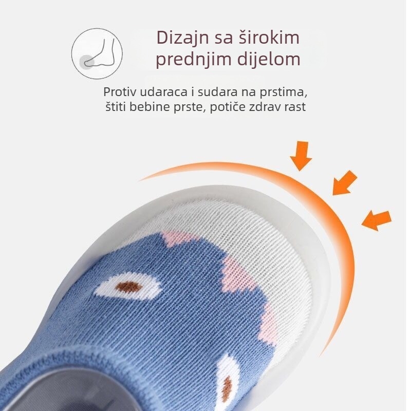 Dječje pamučne indoor čarape s protukliznom podlogom, za dob 12–36 mjeseci, proljeće i jesen, prozračne i tople, s crtani motivom