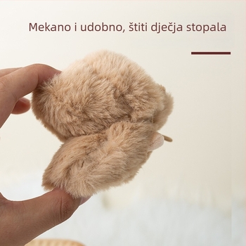 Dječje pamukane cipele s mekanom potplatom, pliš unutrašnjost, za učenje hodanja, 0–12 mjeseci, unisex