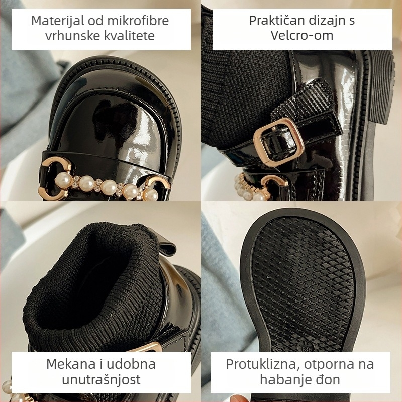 Kožne cipele za bebe i malu djecu, gornji dio od mikrovlakna, zatvara se Velcro trakom, visoki gornji dio, uzrast 12–36 mjeseci
