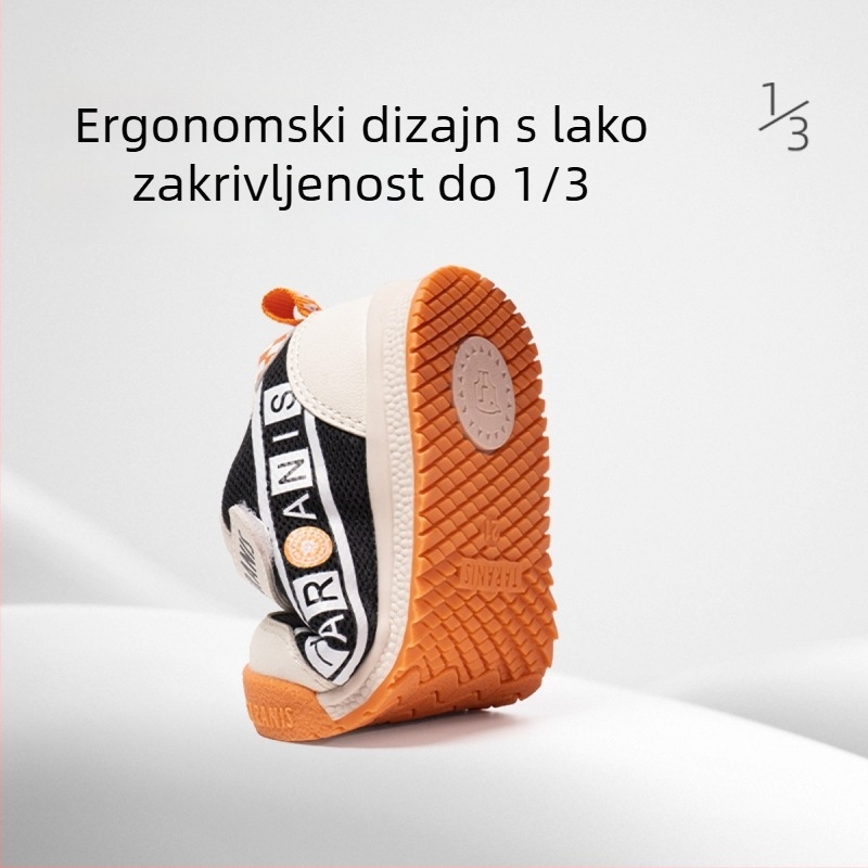 Tenisice za bebe i malu djecu: prozračni gornji dio od mikrovlaknaste kože, Velcro kopčanje, niski kroj, unisex, protuklizna prirodna gumena potplata, za dob 12–36 mjeseci