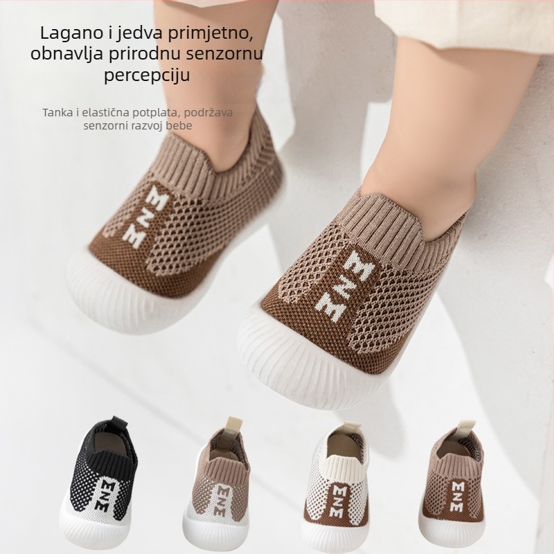 Nove bebi tenisice za učenje hodanja s protukliznom potplatom, za jesen i zimu, prozračne, s alfabetnim uzorkom