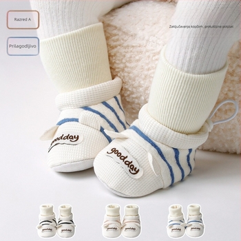 Dječje cipele sa čarapama, PVC đon, gornji dio pamuk, protuklizne, prozračne, održavaju toplinu (6-12 mjeseci)
