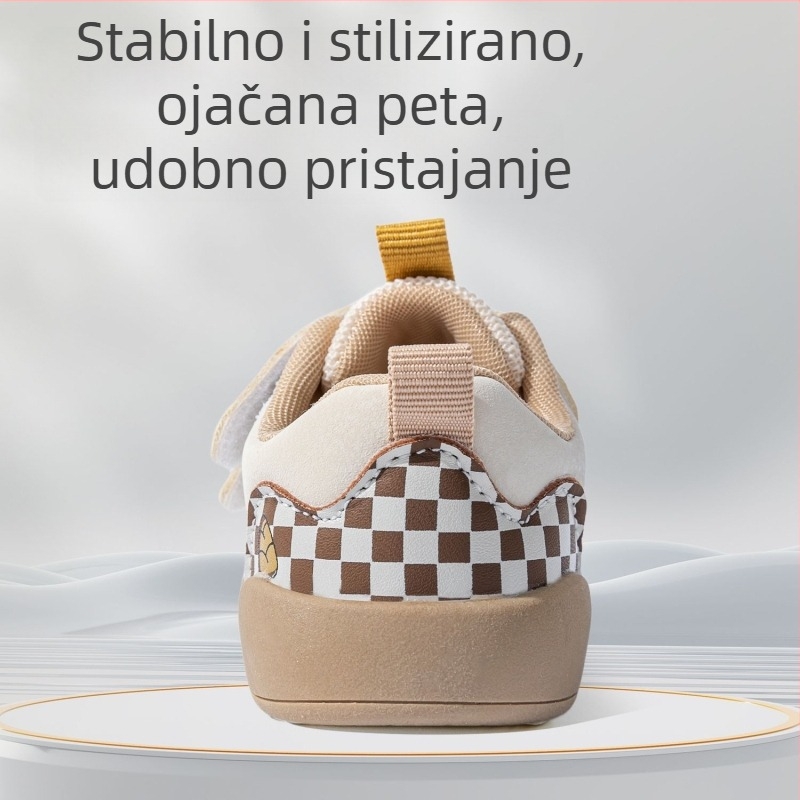 Cipele za hodanje za bebe – unisex, gornji dio od mikrovlakna kože, prozračne, protuklizne, karikaturni uzorak, dob 12–36 mjeseci, jesen 2025